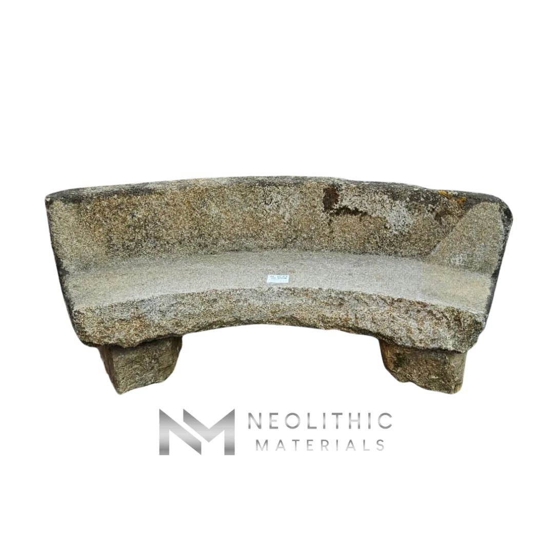 French Antique Granite Stone Mill used as Bench